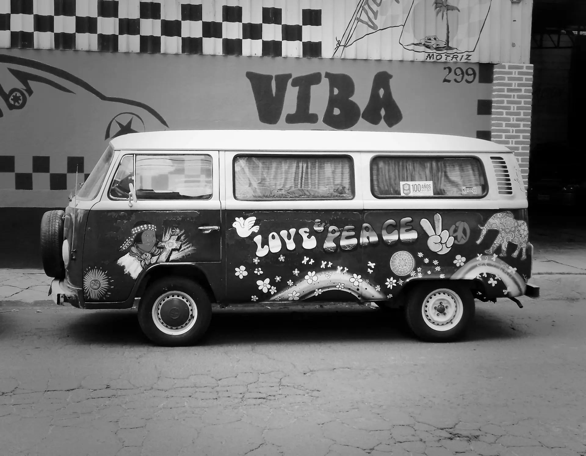 grayscale photography of bus